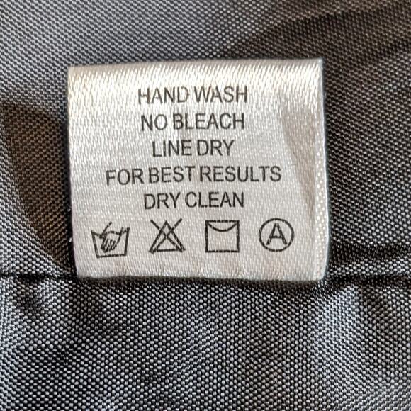 Erin London Lightweight Patterned Black Hip Length Lined Jacket Women's Sz L - Picture 8 of 9